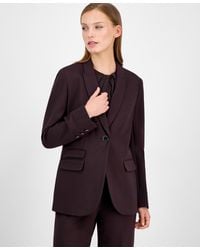 Anne Klein - Curved-lapel Double-pocket Blazer - Lyst