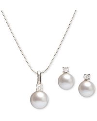 Macy's - 2-pc. Set Cultured Freshwater Pearl (7-1/2 & 8-1/2mm - Lyst