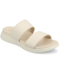 Journee Collection - Janis Double Band Comfort Wedge Sandals - Lyst