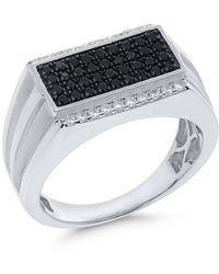 Macy's - Black & White Diamond Cluster Ring (3/4 Ct. T.w. - Lyst