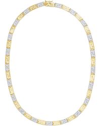 Macy's - Diamond Accent Greek Key Necklace - Lyst