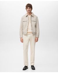 Mango - Fleece Lining Denim Jacket - Lyst
