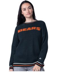 Starter - Chicago Bears Oversized On The Ball Intarsia Knit Pullover Sweater - Lyst