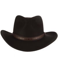 Scala - Felt Outback Overlay Hat - Lyst