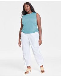 Macy's - On 34th Trendy Plus Size Cinched Side Top Utility Pants Created For Macys - Lyst