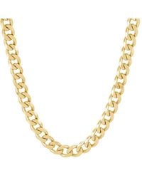 Italian Silver - Solid Curb Chain Necklace - Lyst