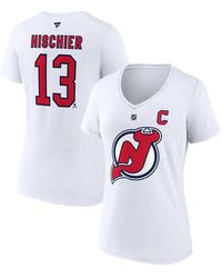 Fanatics - Nico Hischier New Jersey Devils Special Edition 2.0 Name And Number V-neck T-shirt - Lyst