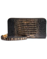Donna Karan - Zip Around Continental Leather Wallet - Lyst
