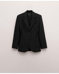 Mango - Fitted Lyocell Jacket - Lyst