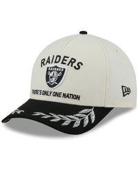 KTZ - Cream/black Las Vegas Raiders 2025 Nfl Draft 9forty A-frame M-crown Adjustable Hat - Lyst