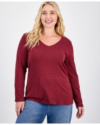 Aveto - Plus Size V-neck Top - Lyst