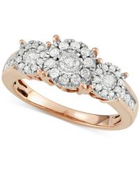Macy's - Diamond Three Stone Engagement Ring (3/4 Ct. T.w. - Lyst