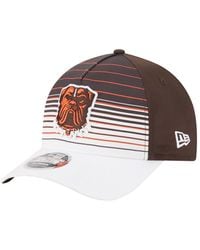 KTZ - White/brown Cleveland Browns Adventure Gradient 9forty M-crown A-frame Adjustable Hat - Lyst