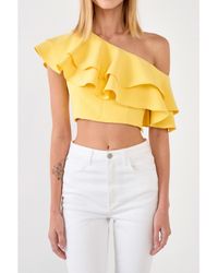 Endless Rose - Ruffled One Shoulder Top - Lyst