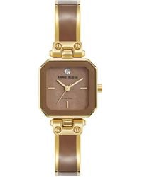 Anne Klein - Quartz Octagonal Taupe Dial Bangle Watch 24mm - Lyst