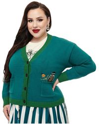Unique Vintage - Plus Size Drop Shoulder Cardigan - Lyst