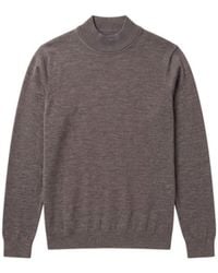 Garnet - Mock Neck Pullover Merino Wool Sweater - Lyst