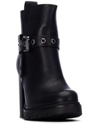 Xti - Block-heel Round-toe Slip-resistant Ankle Booties - Lyst