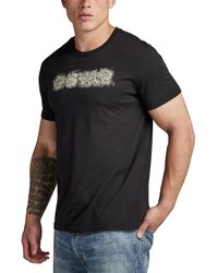 G-Star RAW - Short Sleeve Crewneck Distressed Logo T-shirt - Lyst