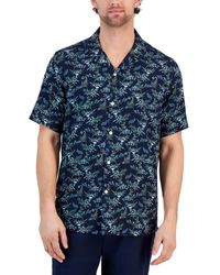 Club Room - Floral-print Camp Shirt - Lyst