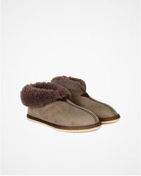 Celtic & Co. - Sheepskin Shearling Bootee Slippers - Lyst