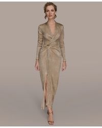 Donna Karan - V-neck Draped Gown - Lyst