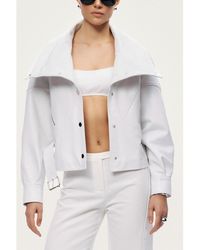 Nocturne - High-neck Belted Jacket - Lyst