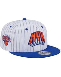 KTZ - White/blue New York Knicks Deceptor Pinstripe 9fifty Snapback Hat - Lyst