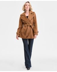 Michael Kors - Michael Double-breasted Belted Wrap Coat - Lyst