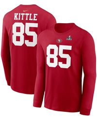 Nike - George Kittle San Francisco 49ers Super Bowl Lviii Patch Player Name And Number Long Sleeve T-shirt - Lyst