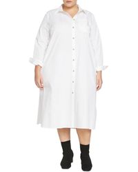 UNIVERSAL STANDARD - Plus Odeon Stretch Poplin Shirtdress - Lyst