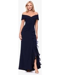Xscape - Off The Shoulder Ruffled Gown - Lyst