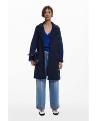 Desigual - Combined Wool Coat - Lyst