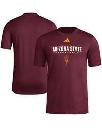 adidas - Arizona State Sun Devils Locker On-court In The Fade Pregame Aeroready T-shirt - Lyst