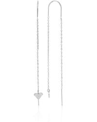 Roxy - Waterproof Yellow 65mm Triangular Heart Palm Tree Threader Earrings - Lyst