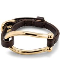 Uno De 50 - Large Central Link Leather Bracelet - Lyst