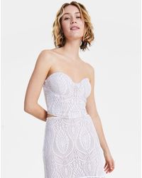 Guess - Amera Lace Bustier Top - Lyst