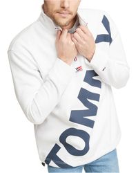 tommy jeans logo half zip anorak jacket