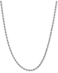Macy's - Polished Rope (1-3/4mm) Chain Necklace In 14k White Gold - Lyst