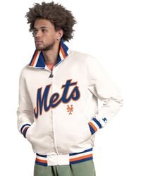 Starter - White New York Mets The Captain Cooperstown Logo Full-zip Varsity Jacket - Lyst