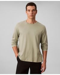 Calvin Klein - Crewneck Long Sleeve T-shirt - Lyst
