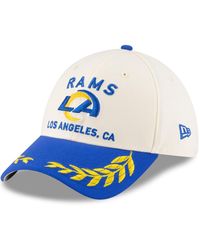 KTZ - Cream/royal Los Angeles Rams 2025 Nfl Draft 39thirty Flex Hat - Lyst