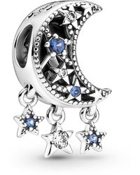 PANDORA - Mixed Stone Star Crescent Moon Charm - Lyst