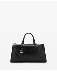 Mango - Rectangular Handles Handbag - Lyst