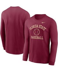 Nike - Florida State Seminoles Essential Baseball Arch Long Sleeve T-shirt - Lyst