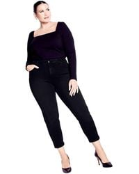 Avenue - Plus Size Tall Denim Girlfriend Stretch Jean - Lyst