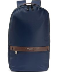 Cole Haan Carson Leather-trim Laptop Travel Backpack in Black for Men ...