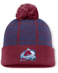 Fanatics - Colorado Avalanche Fundamental Empty Net Cuffed Knit Hat - Lyst