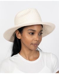 Vince Camuto - Chain Trim Oversized Straw Panama Hat - Lyst