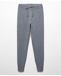 Mango - Knit jogger-style Trousers - Lyst